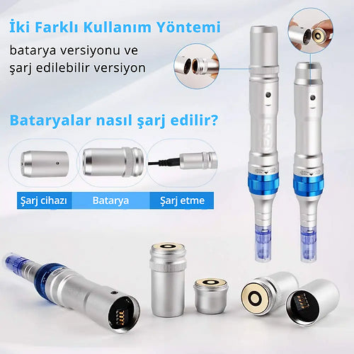 Dr.Pen A6 Şarjlı Dermapen Yedek Bataryalı Dermapen Cihazı Mikro İğneleme Cihazı
