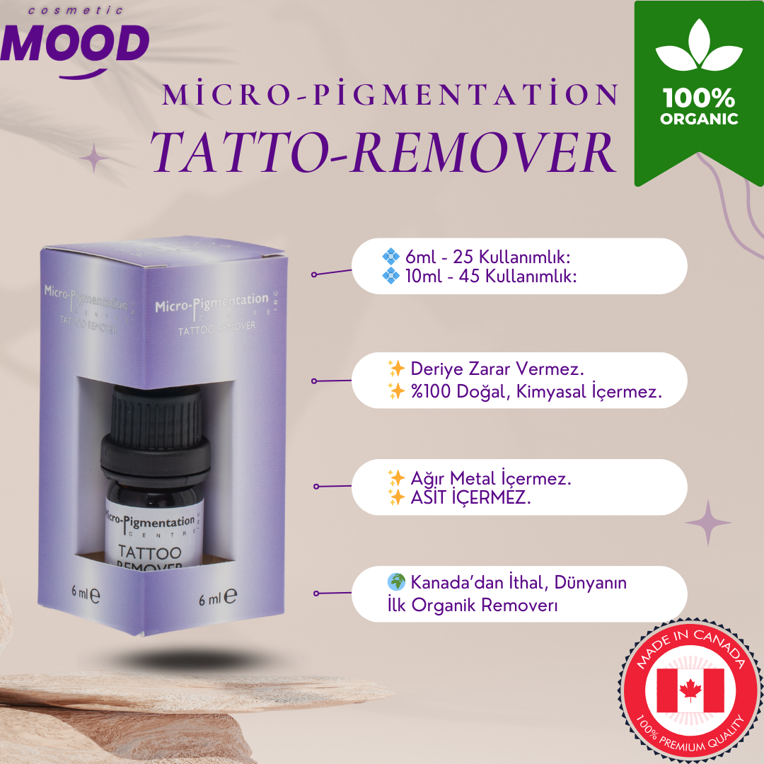 Micro-pigmentation Tattoo Remover/ Organik Kaş Silme Solüsyonu 10 ml (40 Kullanım)